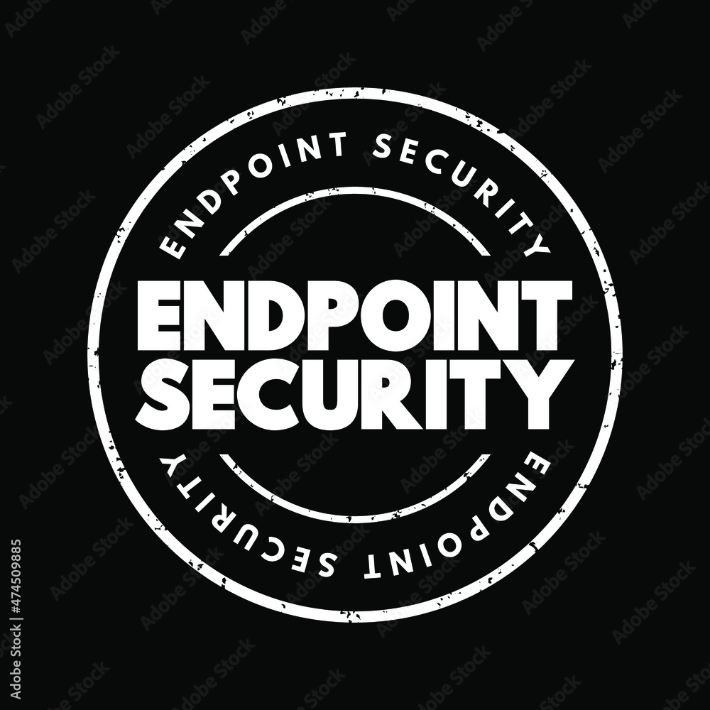 Fototapeta premium Endpoint Security text stamp, concept background