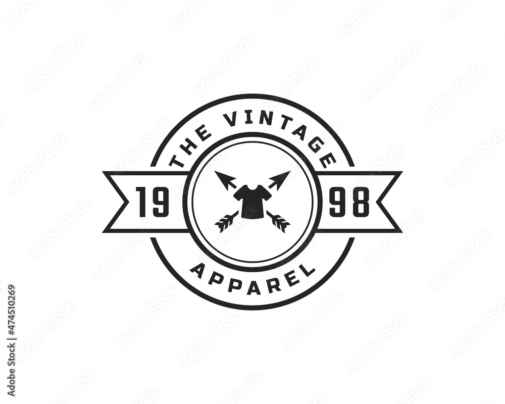 Classic Vintage Retro Label Badge for Clothing Apparel Logo Emblem Design Template Element