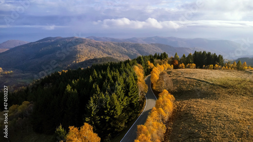 Mountain Landscape In Autumn. Mottarone, Italy
