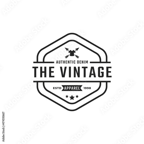 Free Download Classic Vintage Retro Label Badge for Clothing Apparel Logo Emblem Design Template Element - GFXLoad