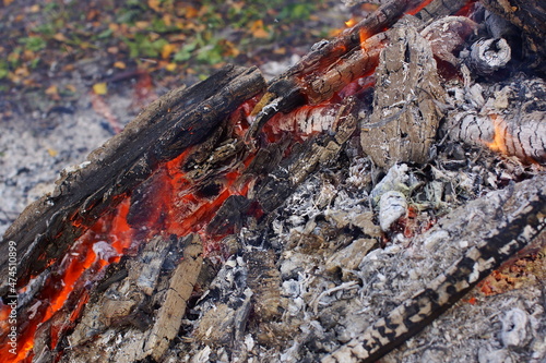 close up of fire