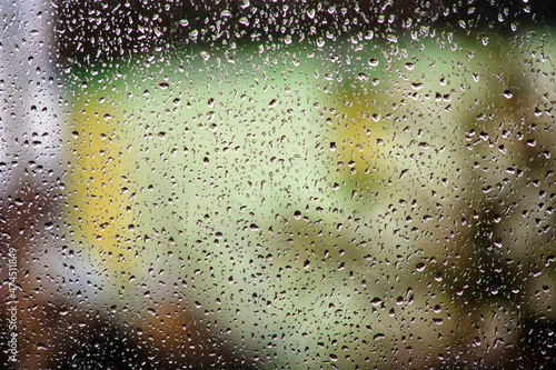 surreal texture of drops after rain