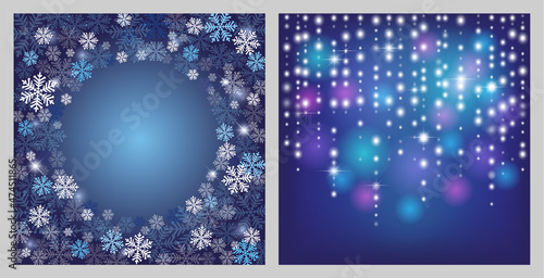 Two winter backgrounds with...