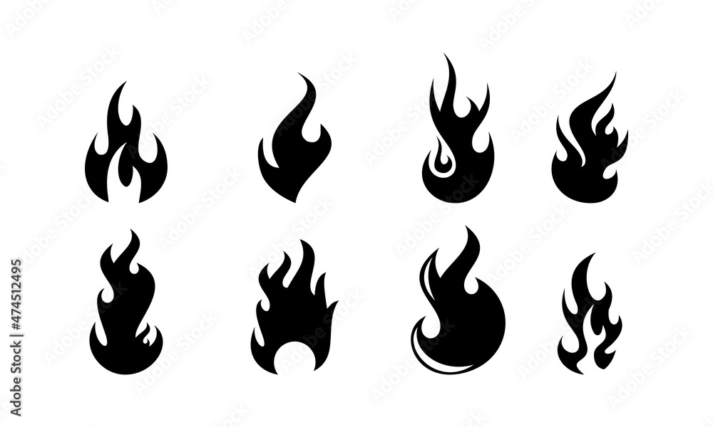 set fire package logo vector set fire package logo vector