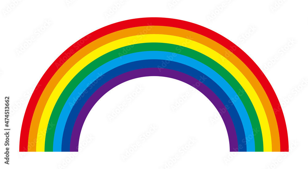 Obraz premium 虹のアイコン、7色、デザイン素材