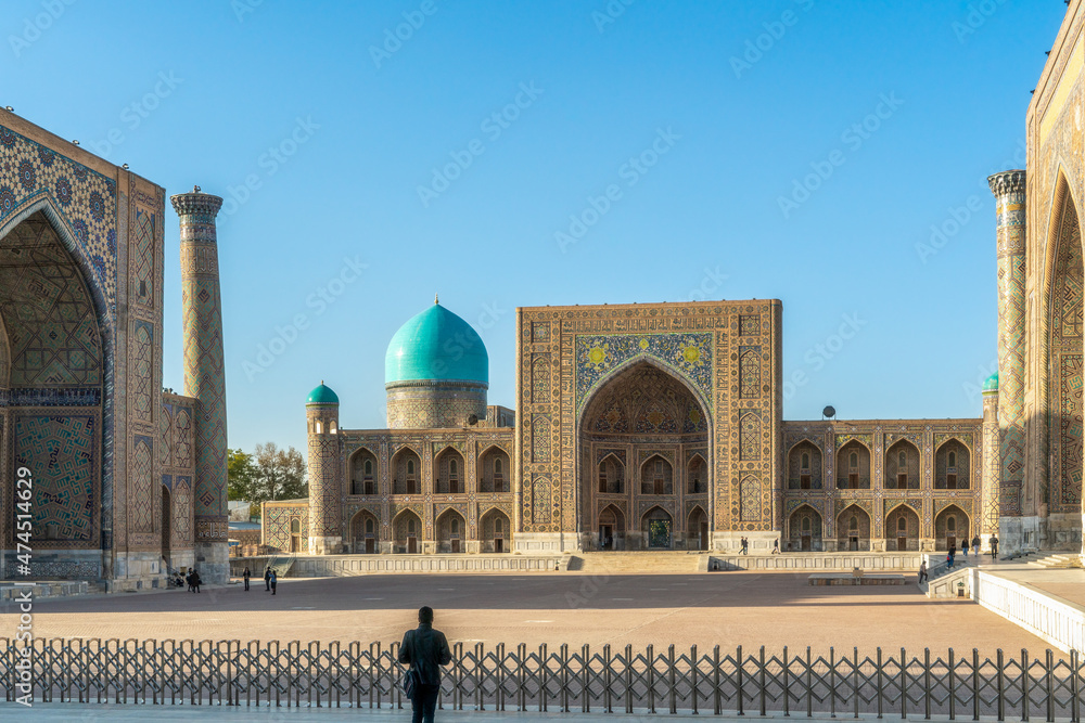 Uzbekistan, Samarkand, the famous Registan Square.