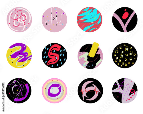 Creative Abstract art background Scribble Circle. Design for wall decoration, postcard, poster or brochure. Graphic illustration