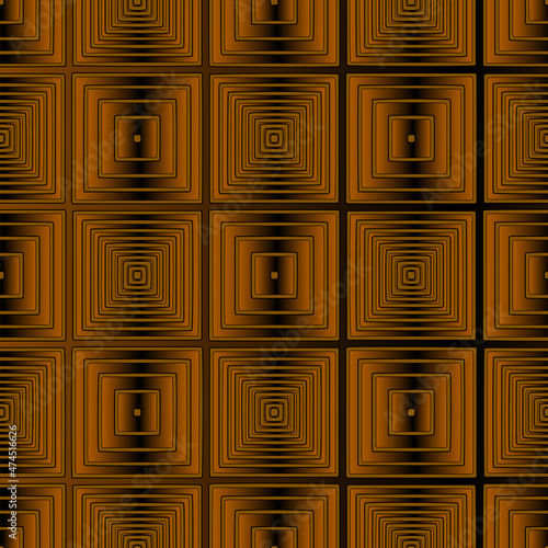 Full seamless bronze geometric square texture pattern for decor and textile fabric printing. Decorative model design for fashion and home design.