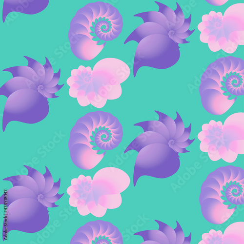 background with flowers  vactor pattern on green background for decor packaging