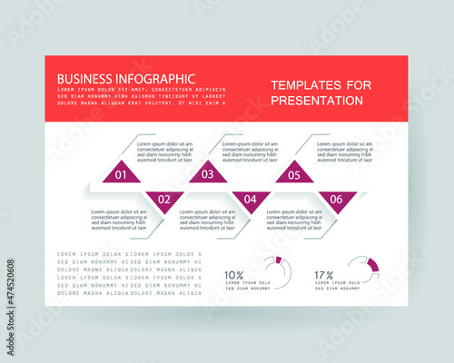 Elements for business data visualization, Modern infographic design