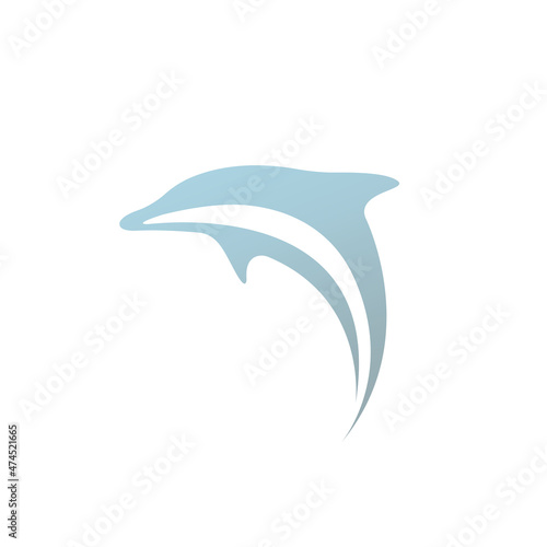 Simple and modern dolphin logo design. Dolphin icon vector design.