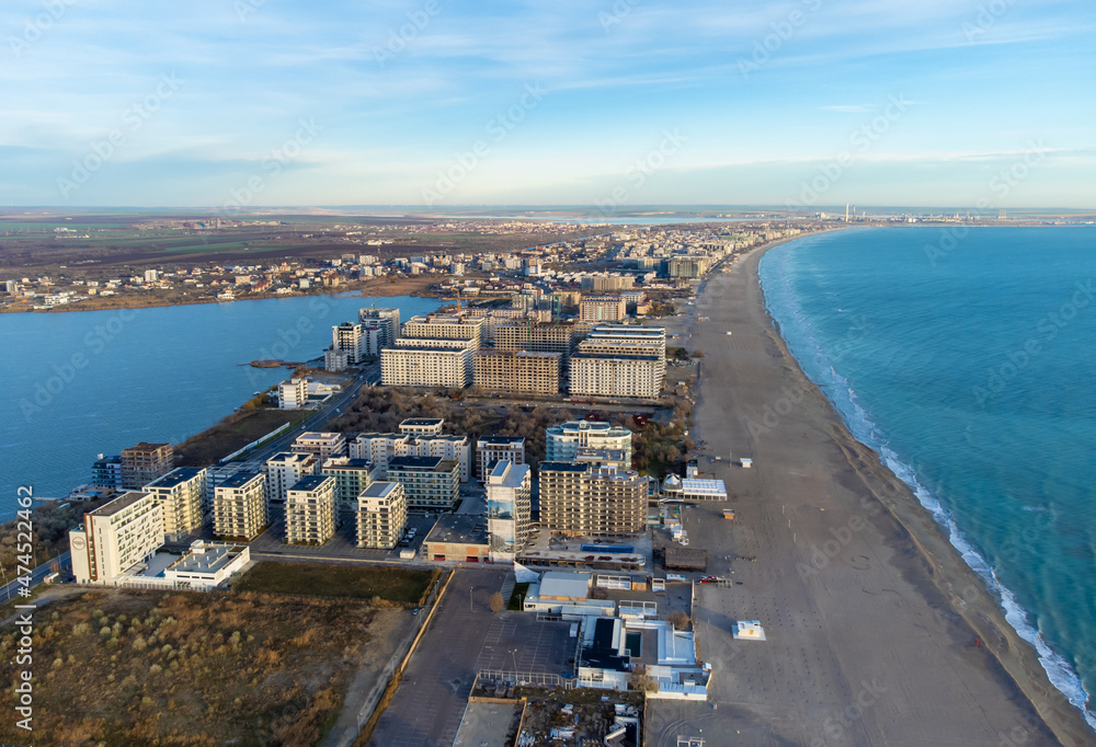 Landscape with Mamaia resort - Romania, seen from above