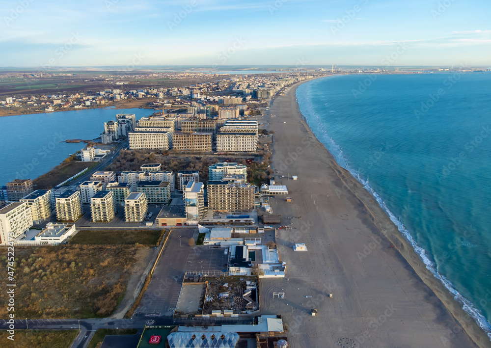Fototapeta premium Mamaia resort - Romania, seen from above