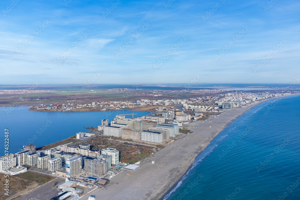 Landscape with Mamaia resort - Romania, seen from above Landscape with Mamaia resort - Romania, seen from above