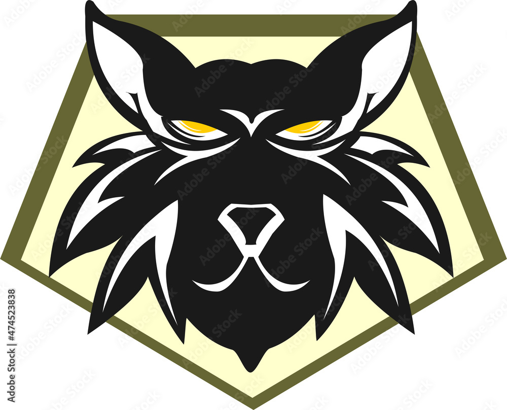 Fototapeta premium Black panther vector logo squad 