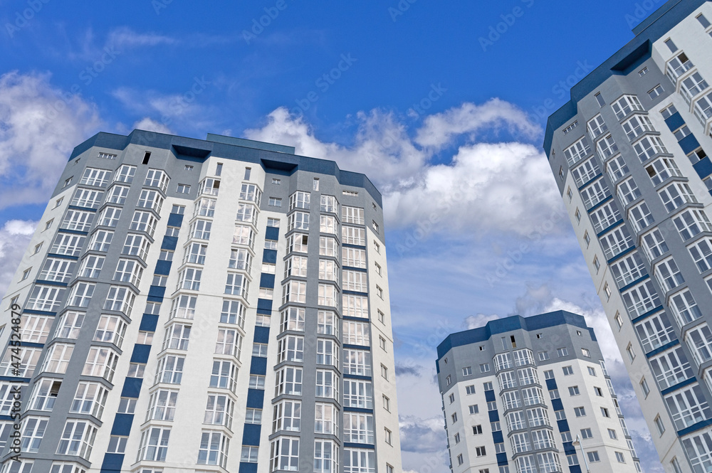 Modern panel apartment building
