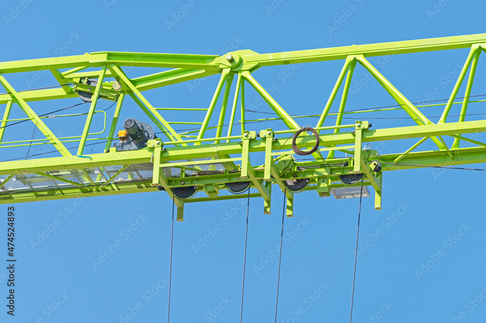 construction crane at blue sky background construction crane at blue sky background