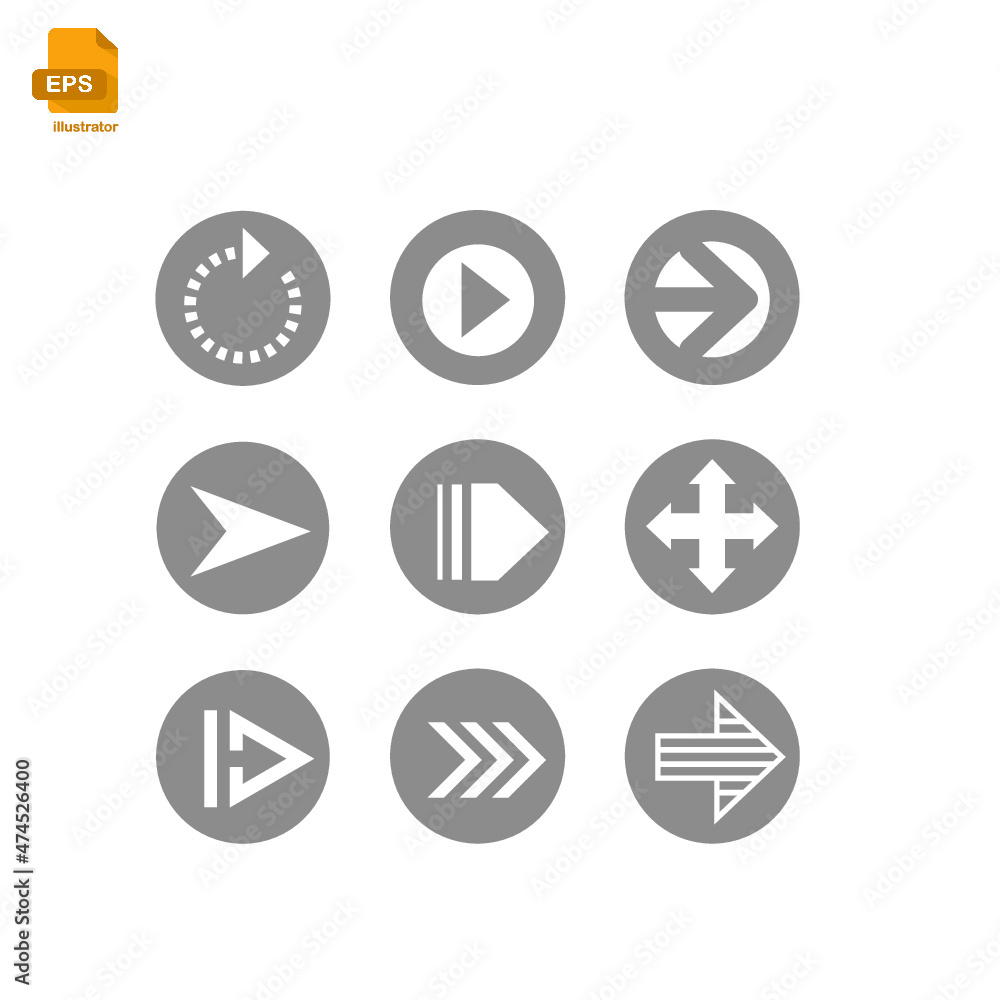 Arrow icon. Collection different arrows. Cercle arrow icon Arrow icon. Collection different arrows. Cercle arrow icon