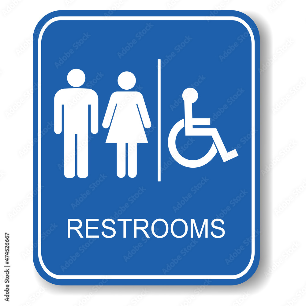 Restroom vector sign Restroom vector sign