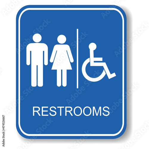 Restroom vector sign