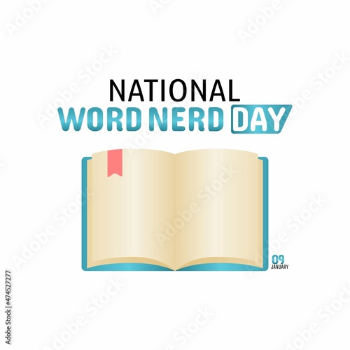 vector graphic of national word nerd day good for national word nerd day celebration. flat design. flyer design.flat illustration.