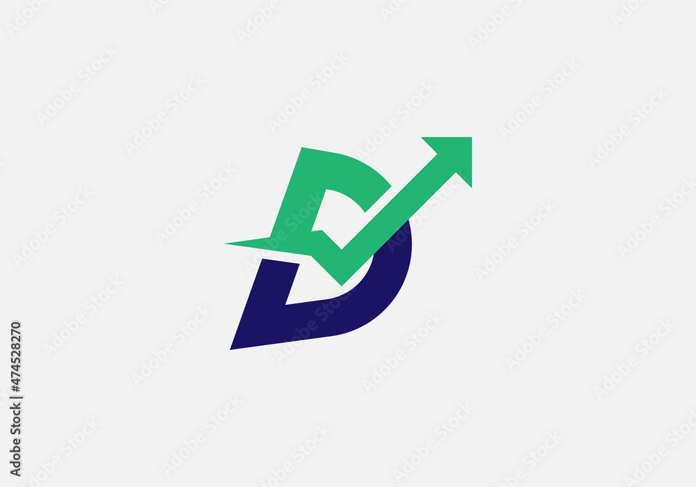 Grow Finance Business D Letter Modern stylish Abstract flat minimalist Vector Logo icon Design Template Grow Finance Business D Letter Modern stylish Abstract flat minimalist Vector Logo icon Design Template