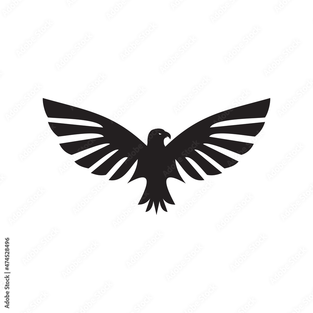 Black eagle icon logo design Black eagle icon logo design