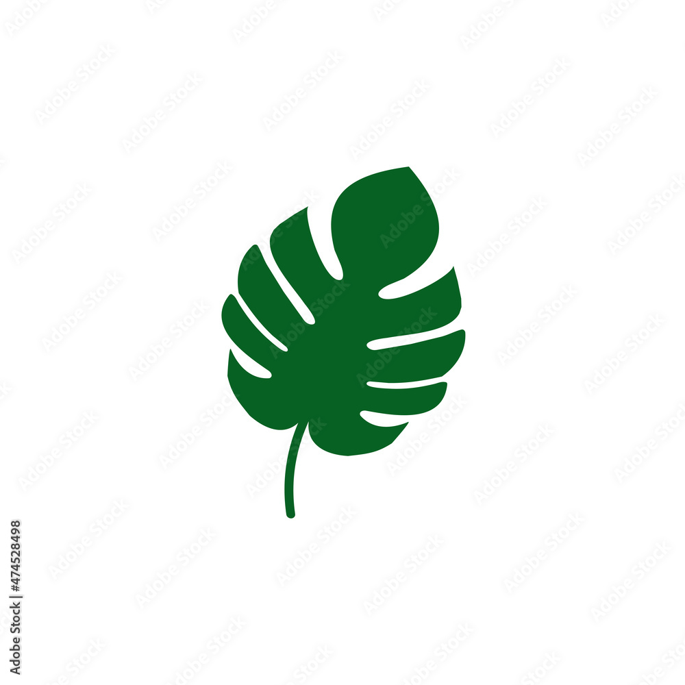 Monstera delicious leaf plant logo design Monstera delicious leaf plant logo design