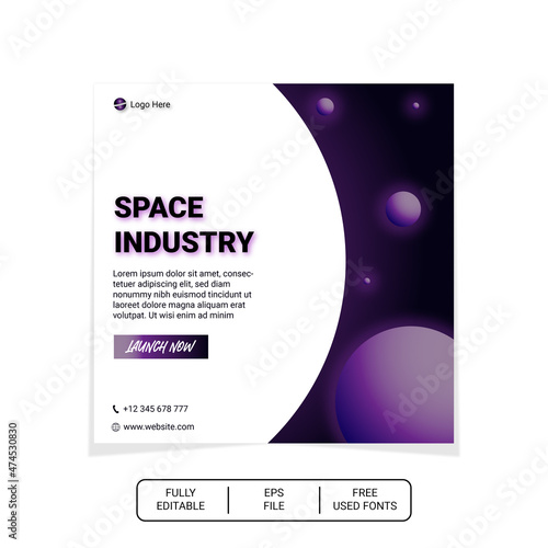 social media template for aerospace company