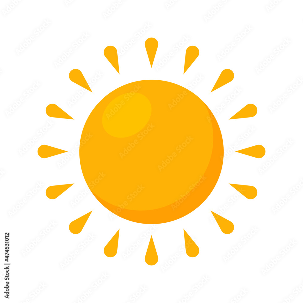 Sun Logo Icon vector illustration Flat design style Clipart Sun Logo Icon vector illustration Flat design style Clipart