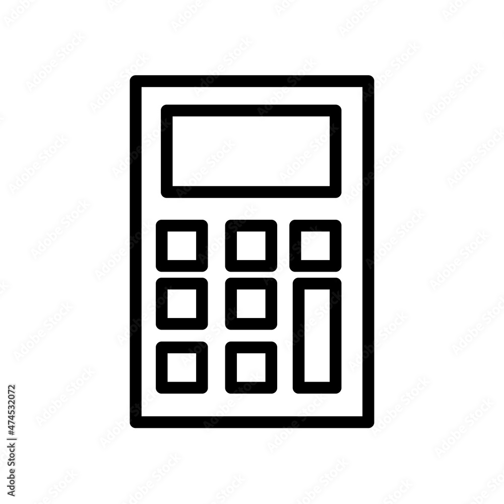 Business calculator company finance office icon Business calculator company finance office icon