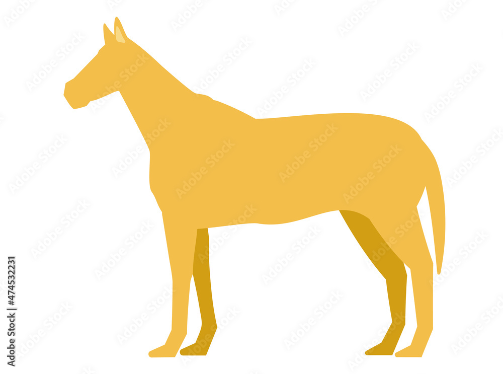 Obraz premium ウマのシルエットイラスト