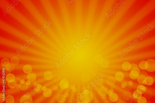 Yellow Gradient abstract background. Orange bokeh with spread of lines background. Gradient used for display your product