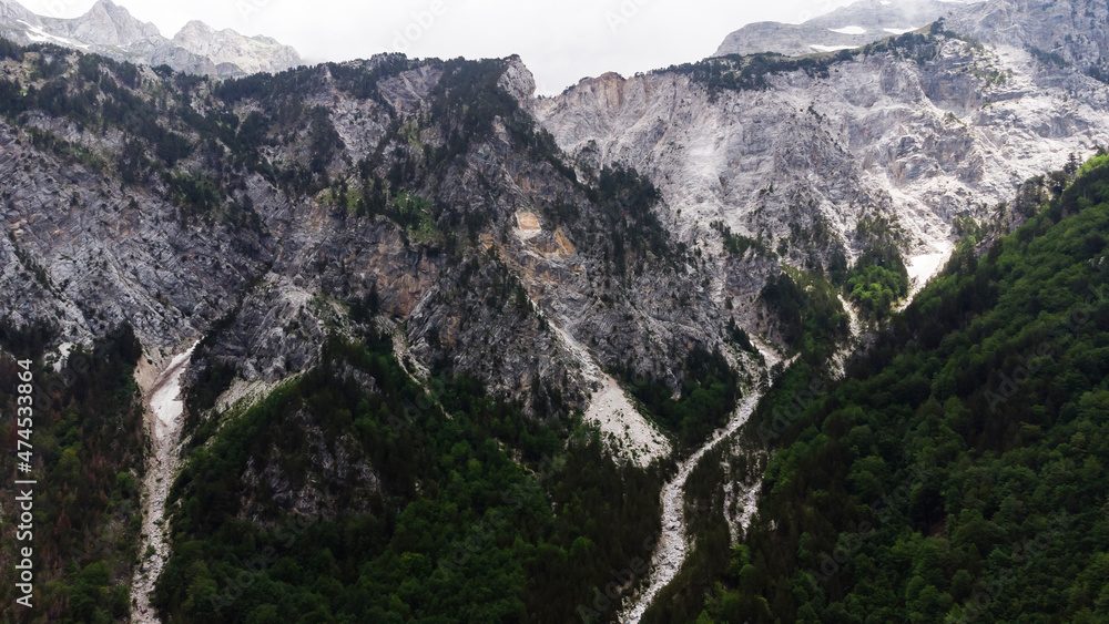 Beautiful landscape in Albania with mountains