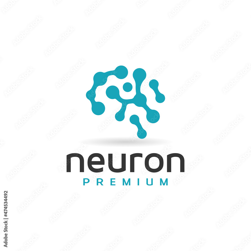 Neuron Nerve Cell or Coral Seaweed logo design inspiration Neuron Nerve Cell or Coral Seaweed logo design inspiration
