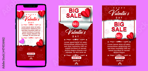 history of social networks, valentine.
Valentines sale vector banner template. Valentines day store discount promotion with white space for text and hearts elements in red background. Vector illustrat