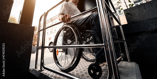 Slika na platnu The special elevator for the person with a physical disabilities