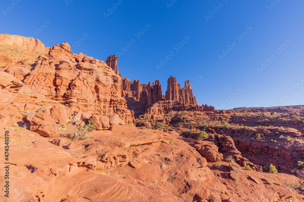 Scenic Landscape of the Fisher Towers Moab Utah