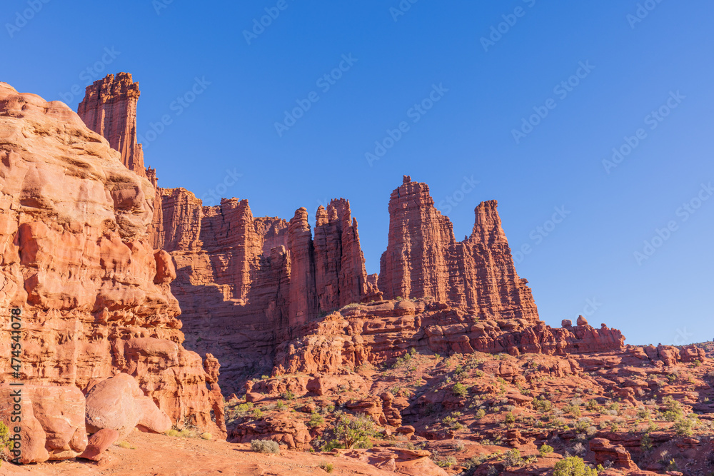 Scenic Landscape of the Fisher Towers Moab Utah