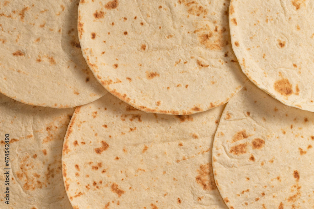 Grilled pitta bread isolated on white background. Grilled pitta bread isolated on white background.