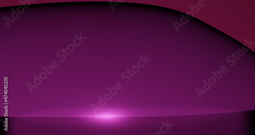 Render with round smooth abstract purple background