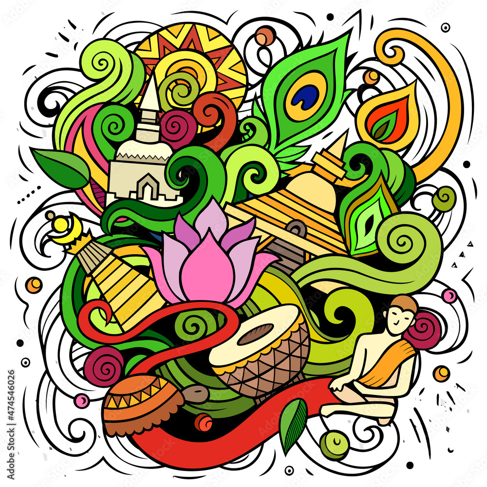 India hand drawn vector doodles illustration. India hand drawn vector doodles illustration.