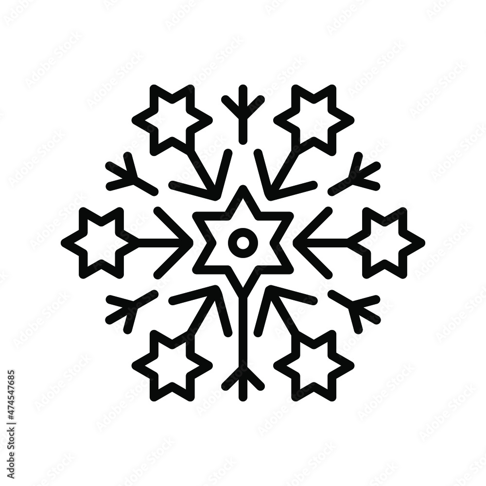 Fototapeta premium snowflake icon. New year design elements, frozen sign. Vector illustration