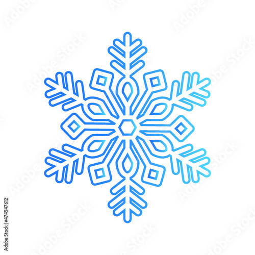 snowflake icon. New year design elements, frozen sign. Vector illustration