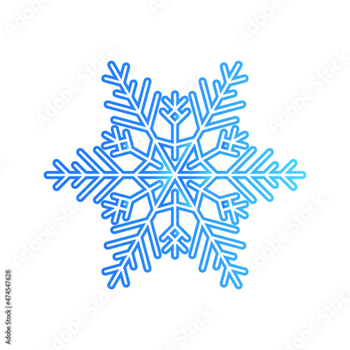 snowflake icon. New year design elements, frozen sign. Vector illustration