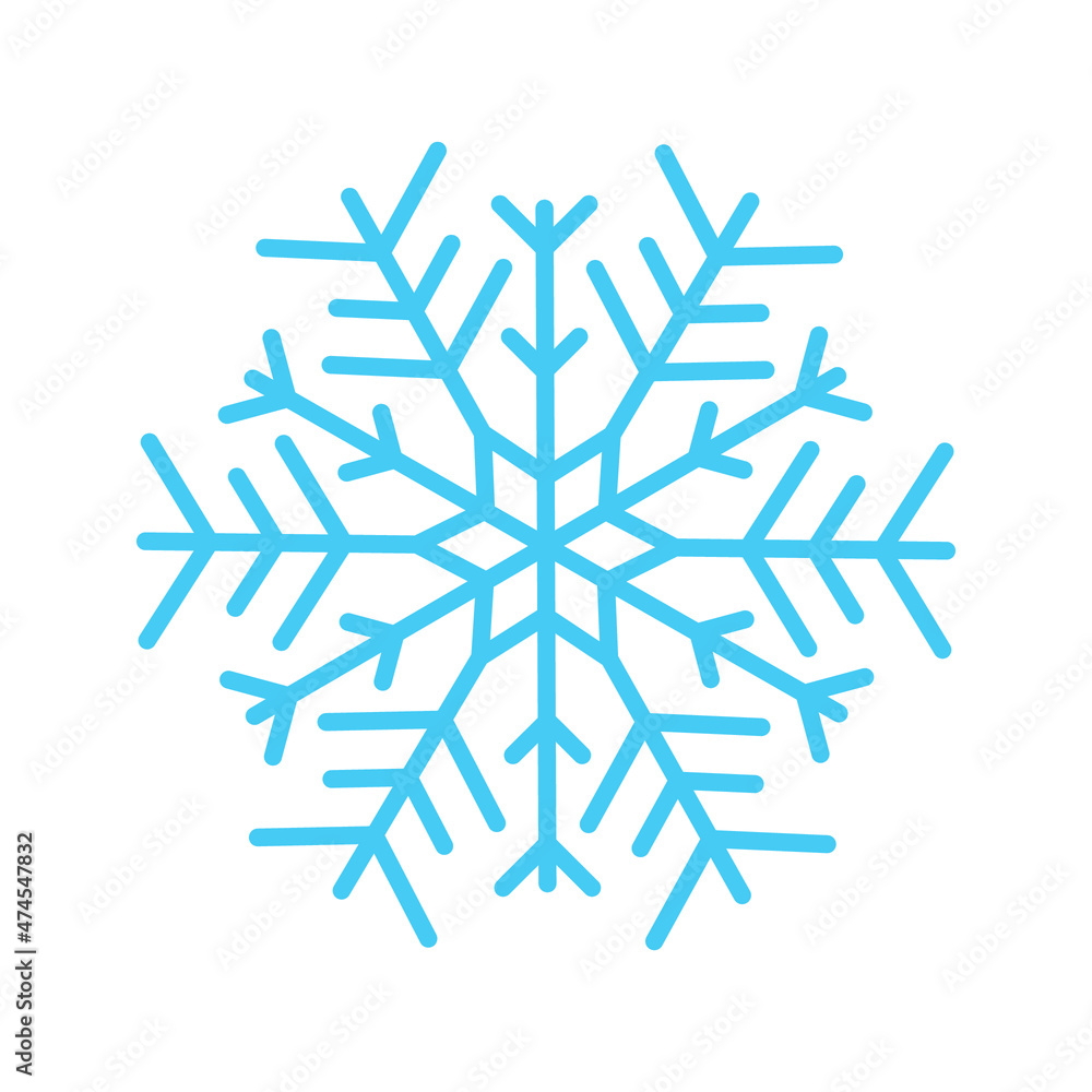 snowflake icon. New year design elements, frozen sign. Vector illustration snowflake icon. New year design elements, frozen sign. Vector illustration