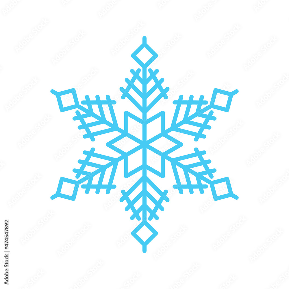 snowflake icon. New year design elements, frozen sign. Vector illustration snowflake icon. New year design elements, frozen sign. Vector illustration