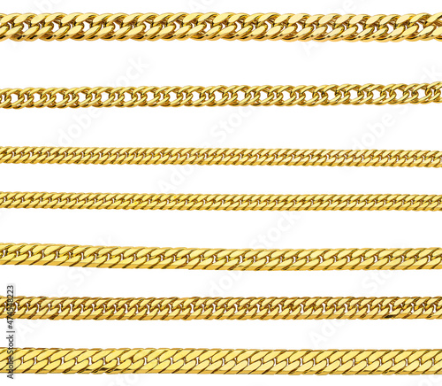 Gold chain isolated