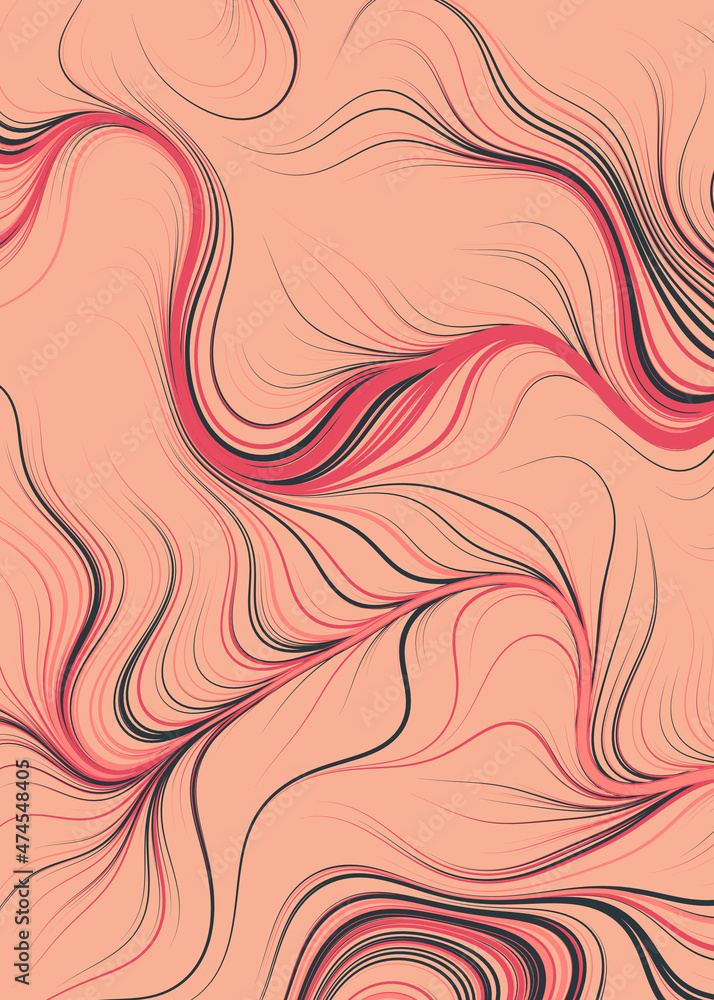 Fototapeta premium Abstract Perlin Noise Geometric Pattern generative computational art illustration
