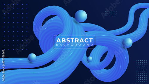 3D Fluid abstract vector trendy modern background illustration design.